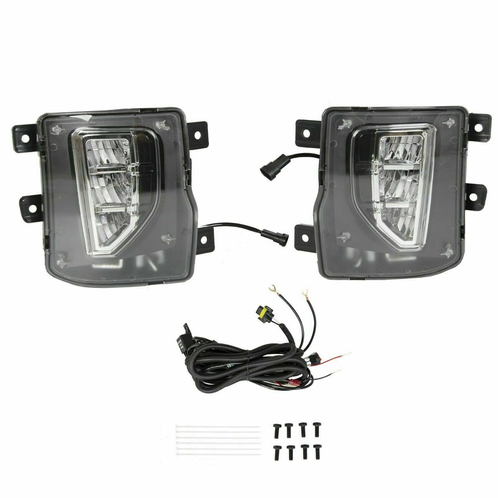For 2016 2017 2018 Chevy Silverado 1500 LED Fog Lights Bumper Lamp w/Switch/Wire