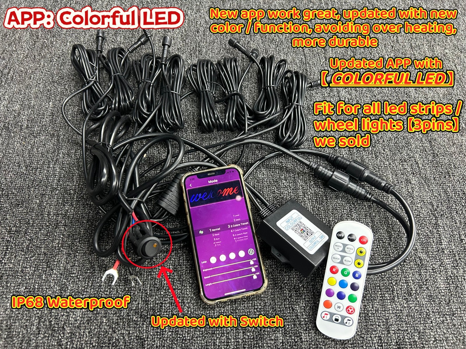 Bluetooth Controller Harness Dream Color CHASING 3 Pins Plug for LED Lamp APP