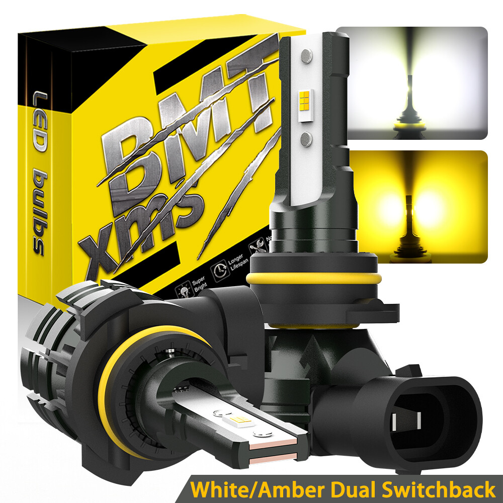 9145 H10 LED Fog Driving Light Bulbs Switchback For Chevy Corvette C6 2005-2013