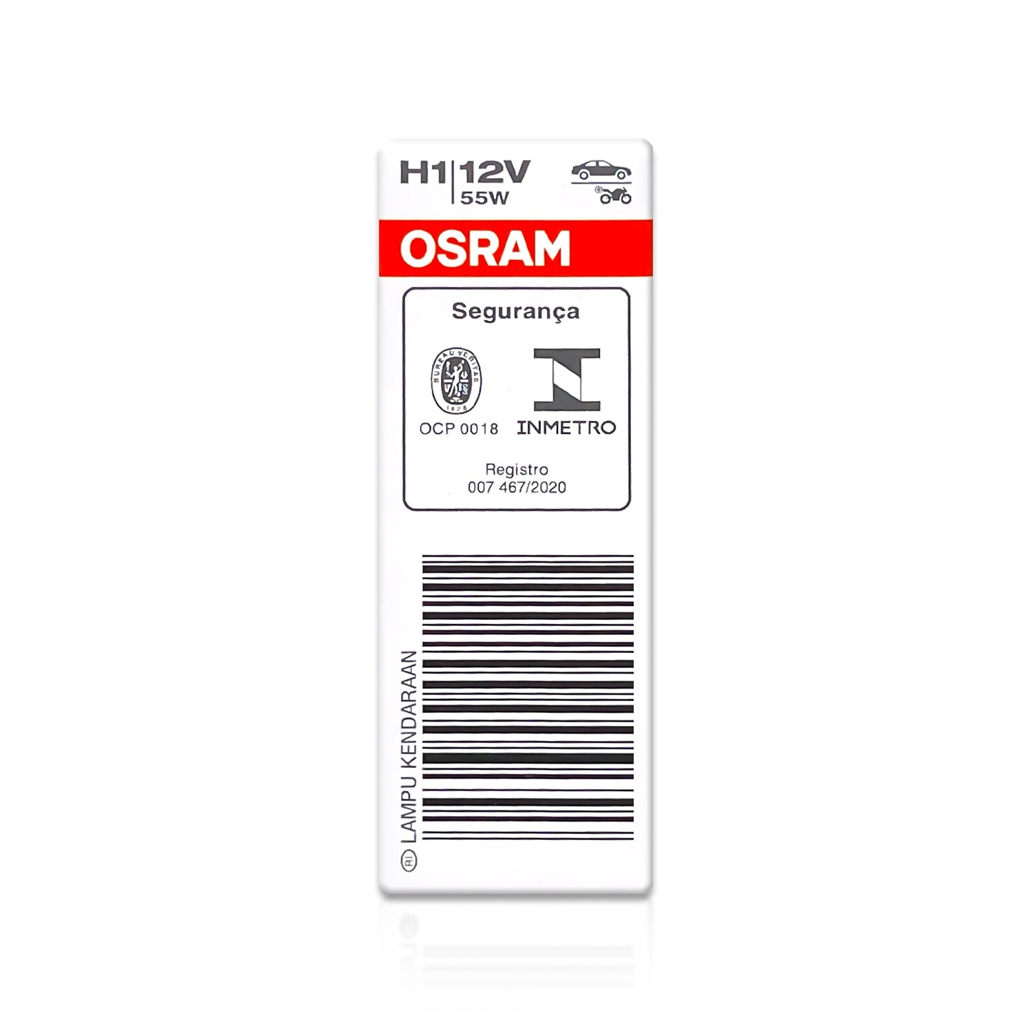 Osram H1 Classic Standard Headlight Halogen Bulbs 64150 3800K 12V 55W 2-Pack
