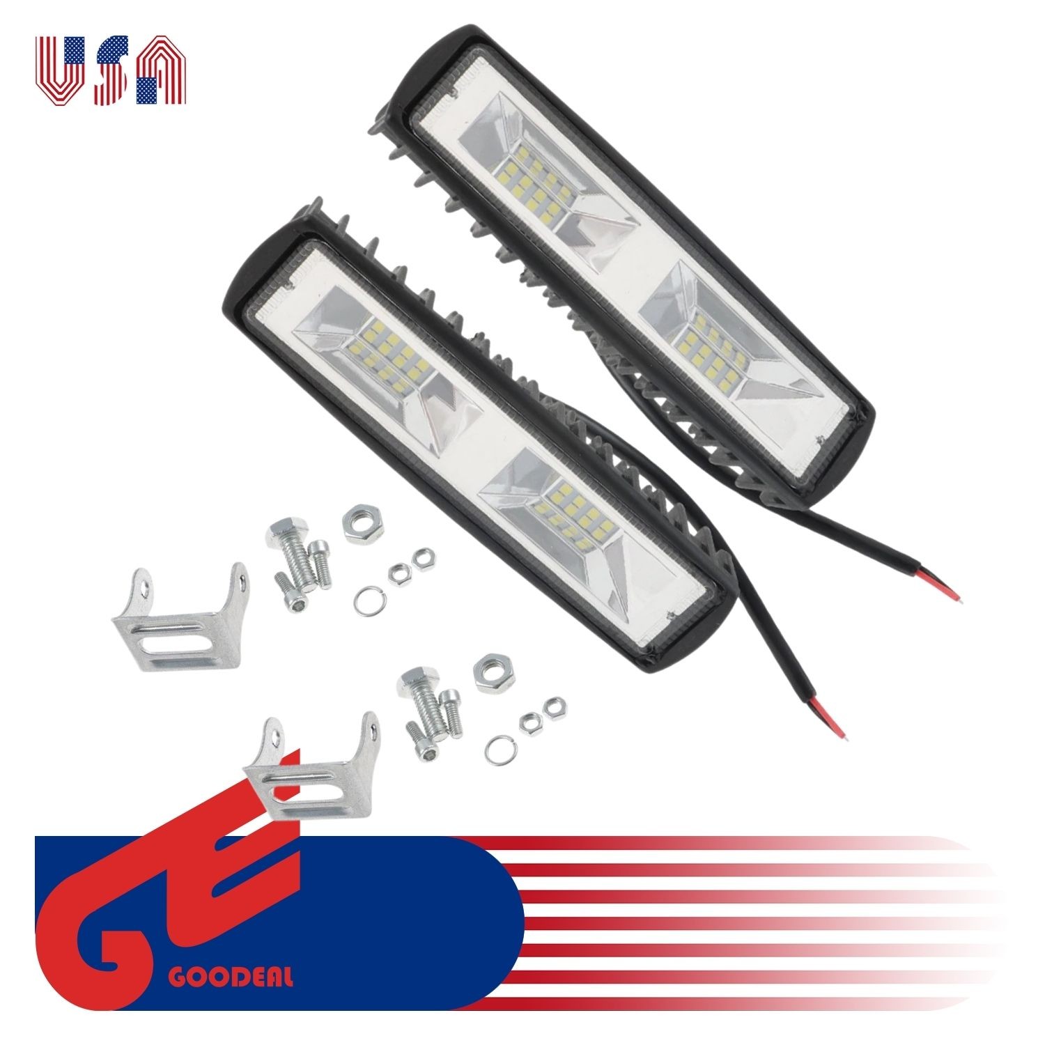 Pack of 2 LED Work Lights 48W Fit for Jeep Gladiator Wrangler JK Cherokee