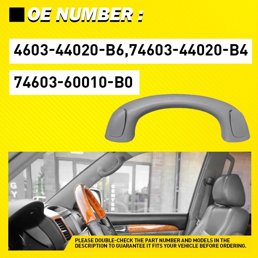 Front Driver or Passenger Roof Grab Handle For 03-09 Toyota 4Runner Gray 1-5SET