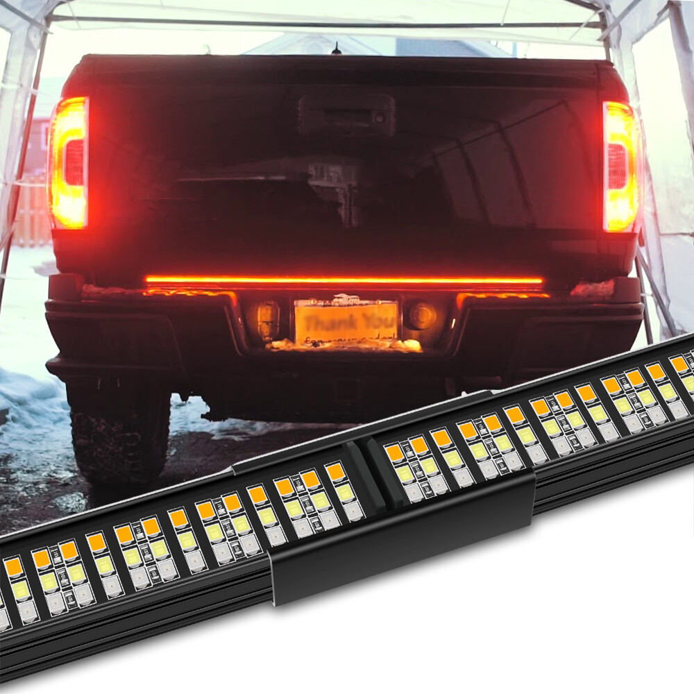48″ LED Tailgate Strip Light Bar Brake Turn Signal 3-Row For GMC Canyon 04-25