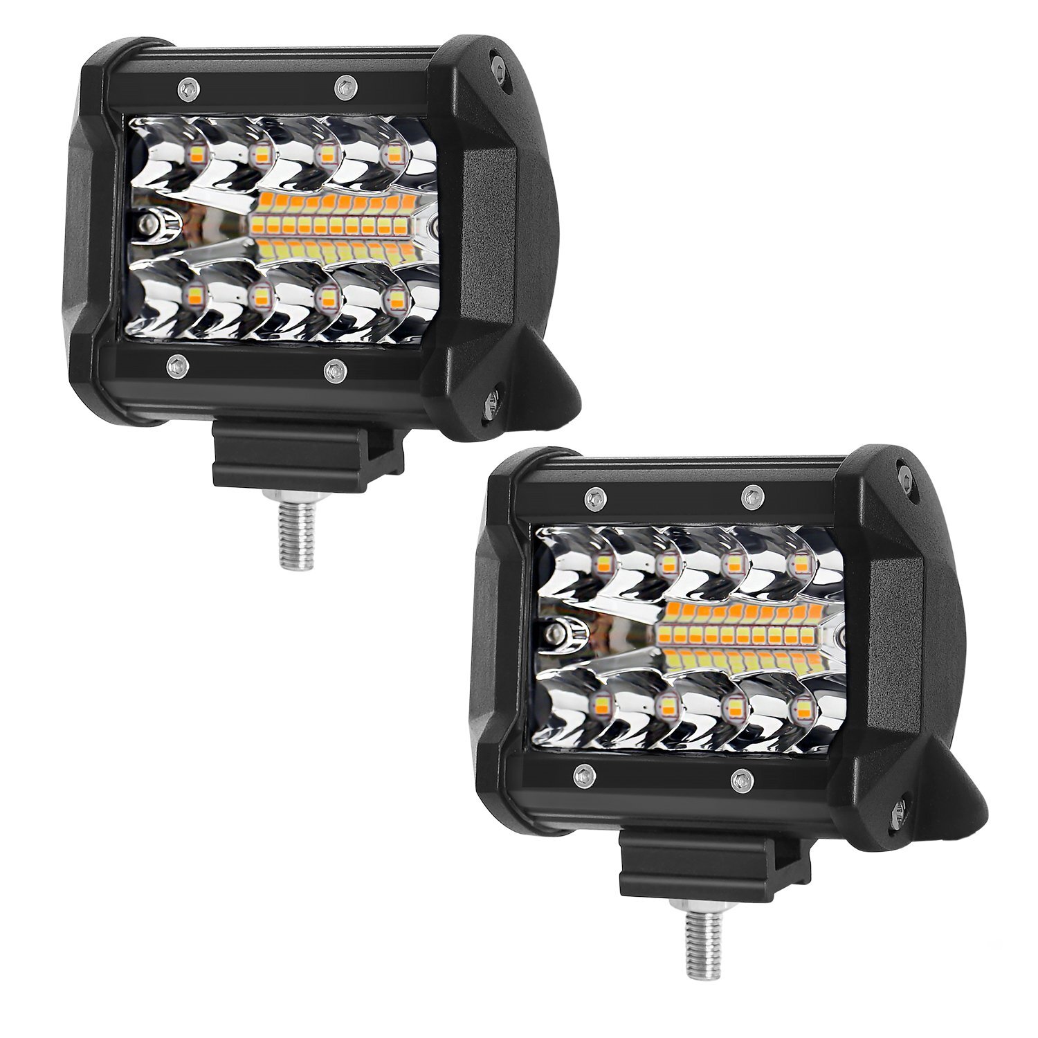 Tow Hitch Mounting Bracket+3-row 4“LED Work Light Pods Backup Reverse For Truck