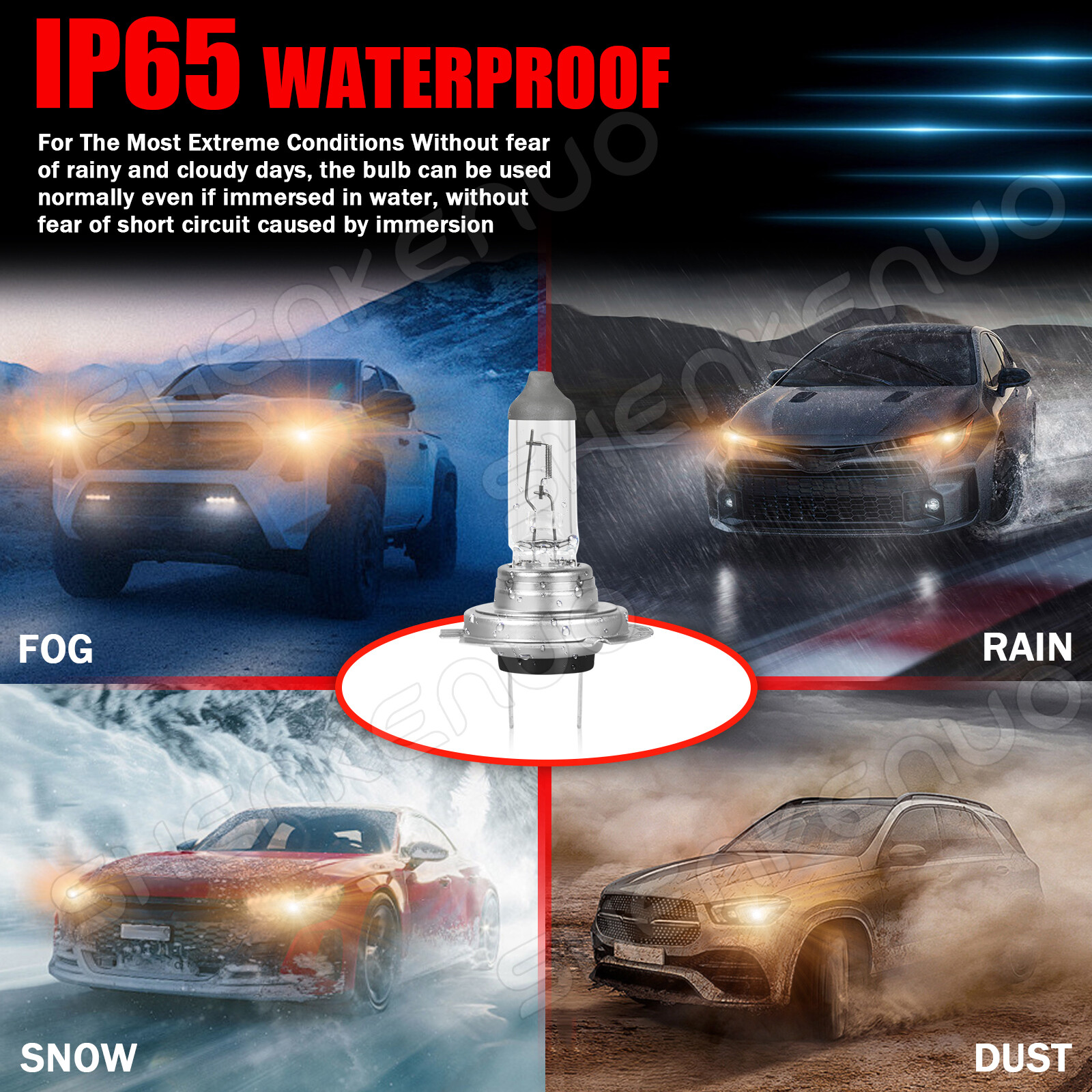 For BMW 528i 535i 550i 08-2010 Halogen Headlight High Low Fog Light Bulbs Combo