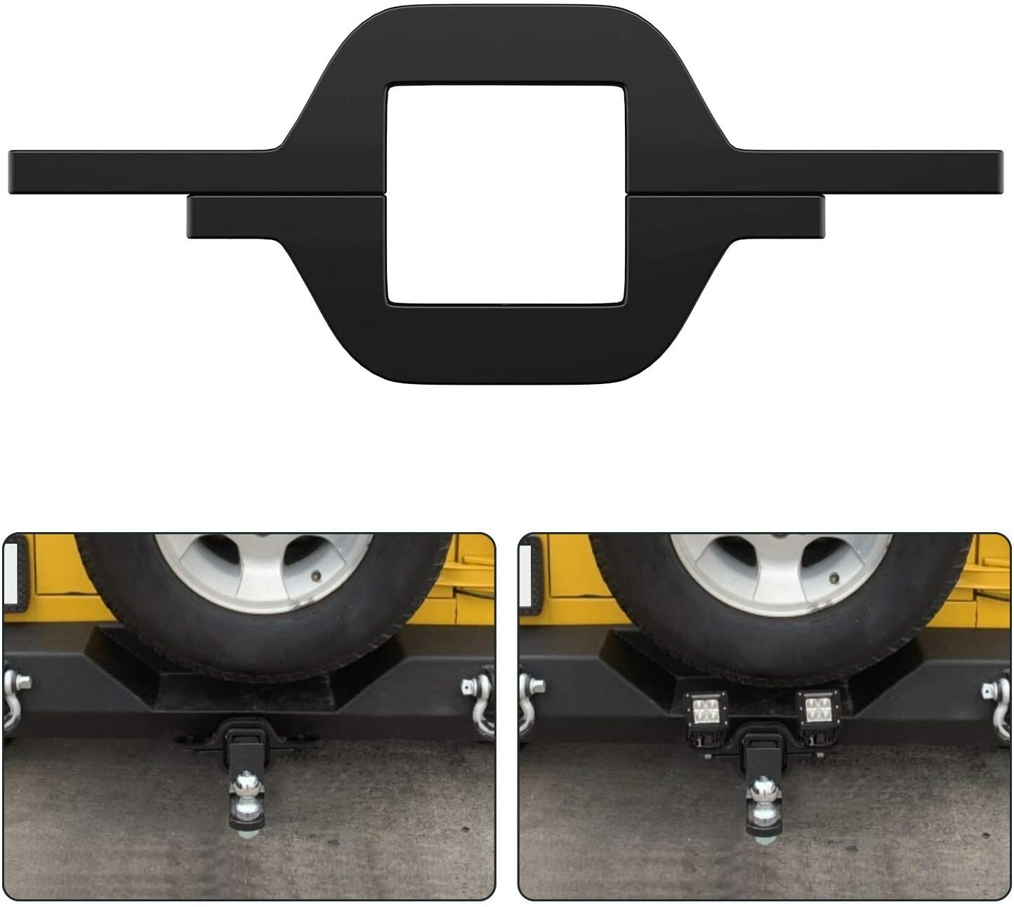 2PCS Tow Hitch Bracket 2.5″-3″ Universal Mounting Kit Reverse LED Work Light Bar