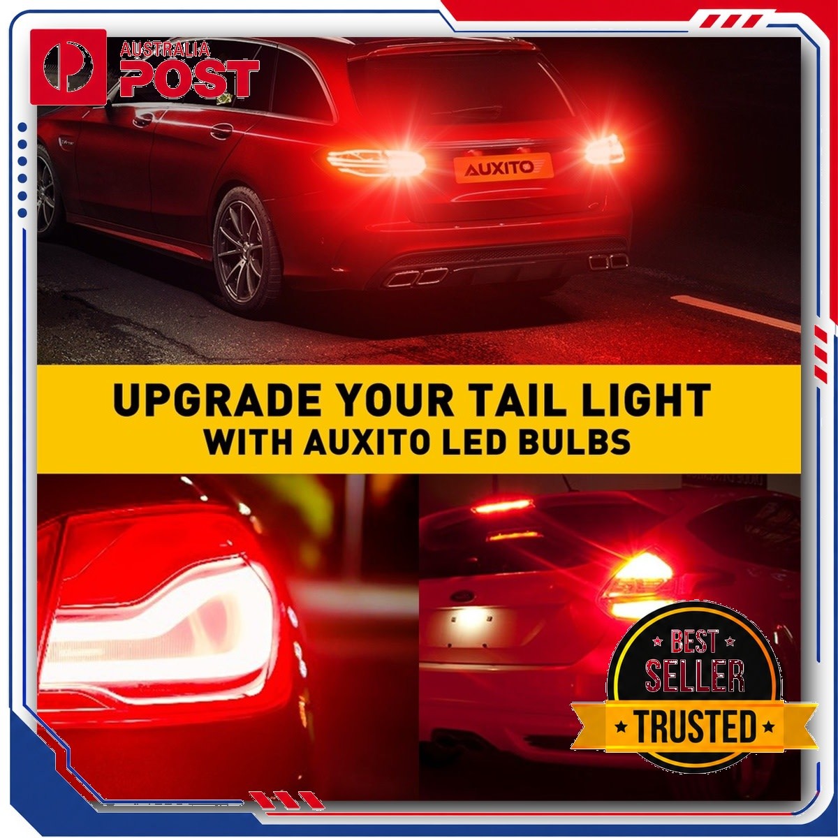 2X 1157 LED BAY15D Brake/Stop Light Tail Bulb Pure Red Bright