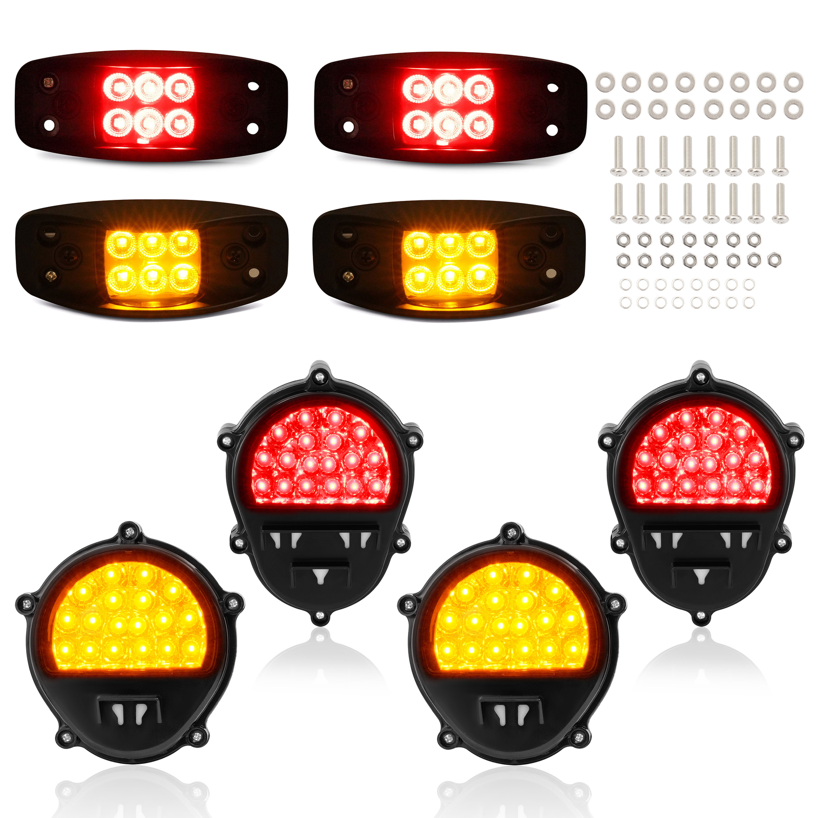 For HMMWV HUMVEE Military Trucks LED Side Marker Lights+Brake Lights+Turn Signal