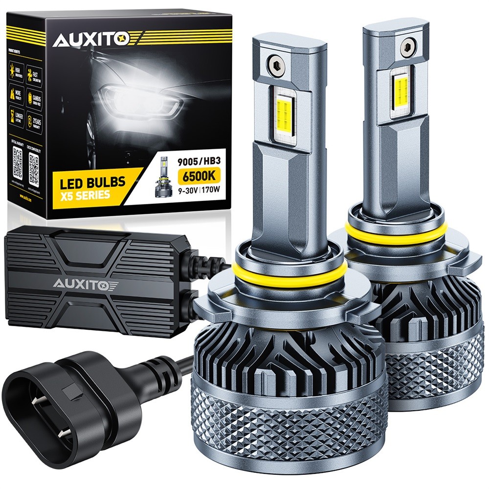 AUXITO 9005 HB3 LED Headlight Bulbs 6500K White 32000LM For Halogen Replace X5
