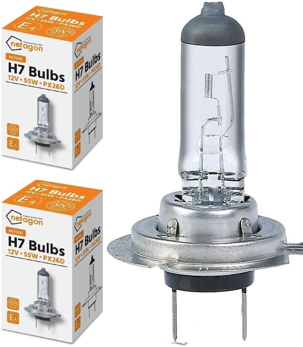 2 x H7 Bulbs (477/499) 12v 55W PX26d Headlight Halogen Bulb For Alfa Romeo 4C
