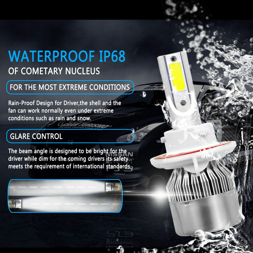 9008 H13 LED Headlight+9145 Foglight Bulb White For Ford F250 SUPER DUTY 2011-18