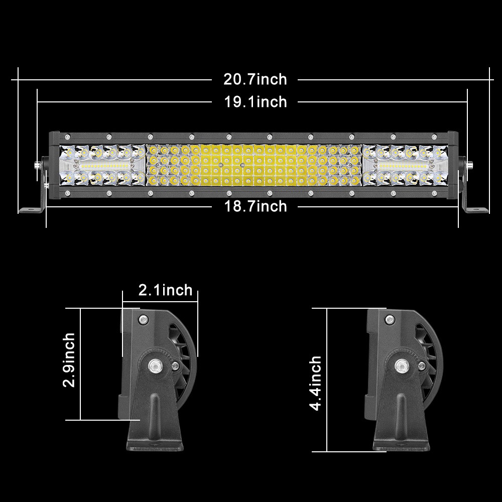 18inch LED Work Light Bar Spot Flood Combo 6500K Driving Fog OffRoad ATV 4WD 20″