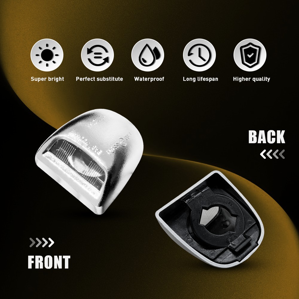 2-20x Fit Cadillac Escalade Chevy Suburban Rear License Plate Light Cover W/Bulb