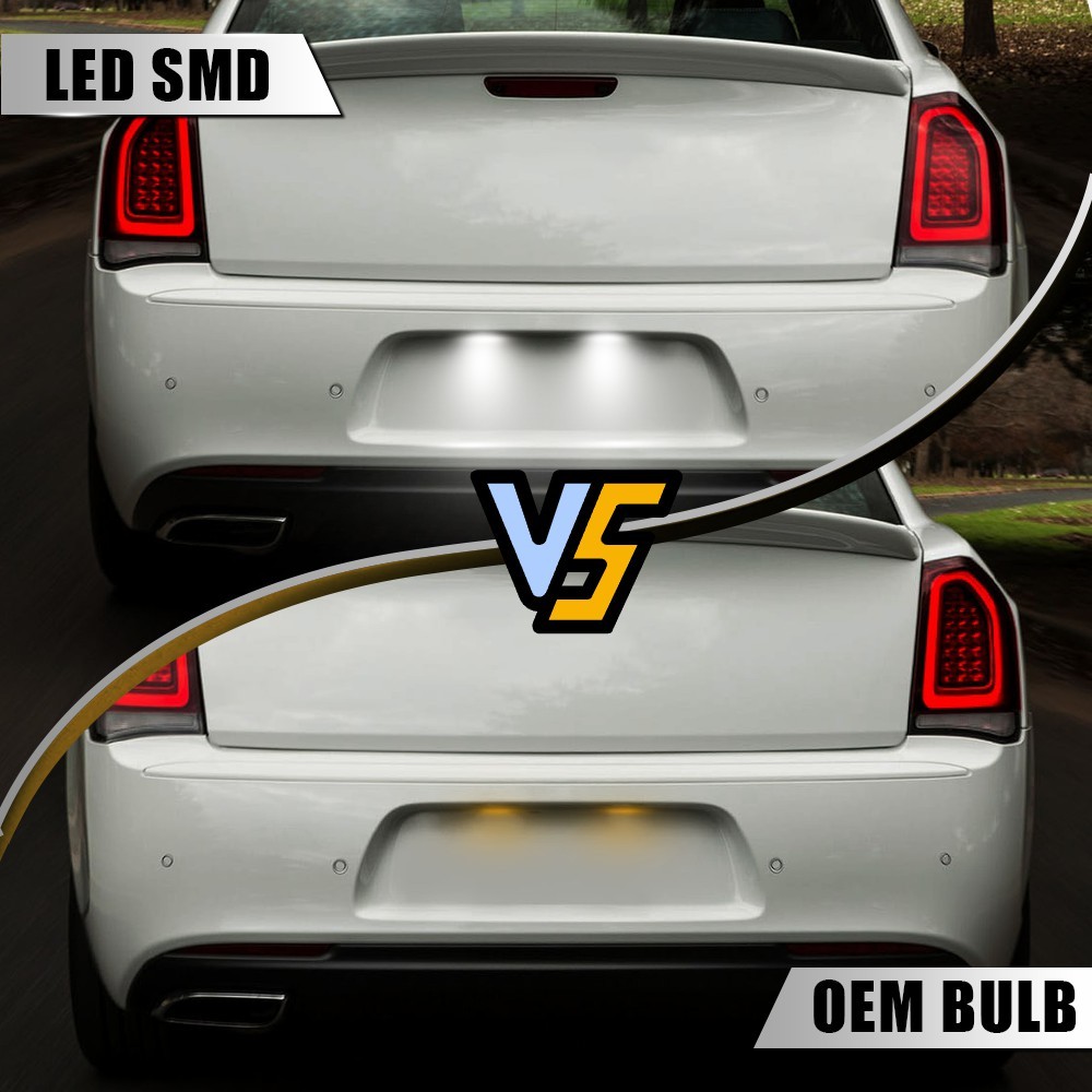 For 2015-2022 Chrysler 300 White LED License Plate Lights Lamp Error Free 2PC