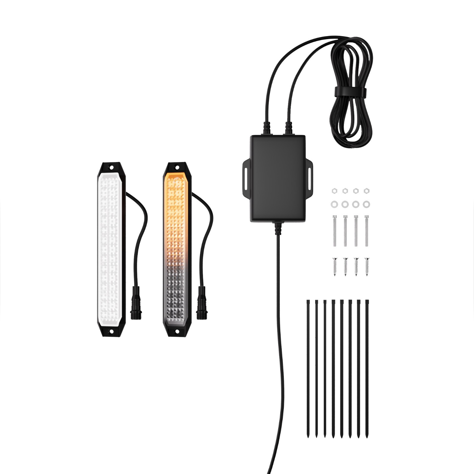 6“ 9“ 11“ 14“ White Yellow LED Car Front Grille Lights Running/Turn Signal
