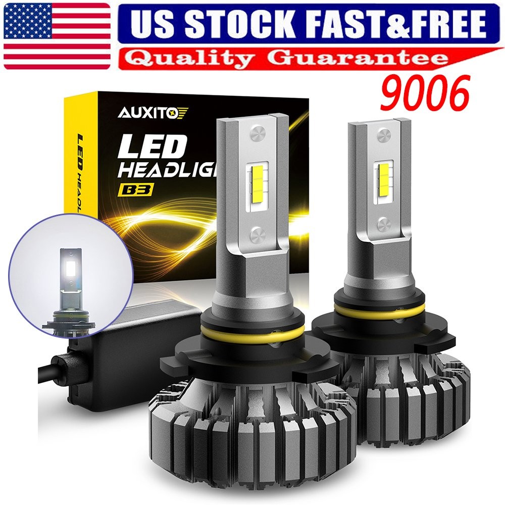 AUXITO B3 9006 LED Headlight Bulbs HI/LO 40000LM Beam 18W Ultra Bright 2PCS EOOR