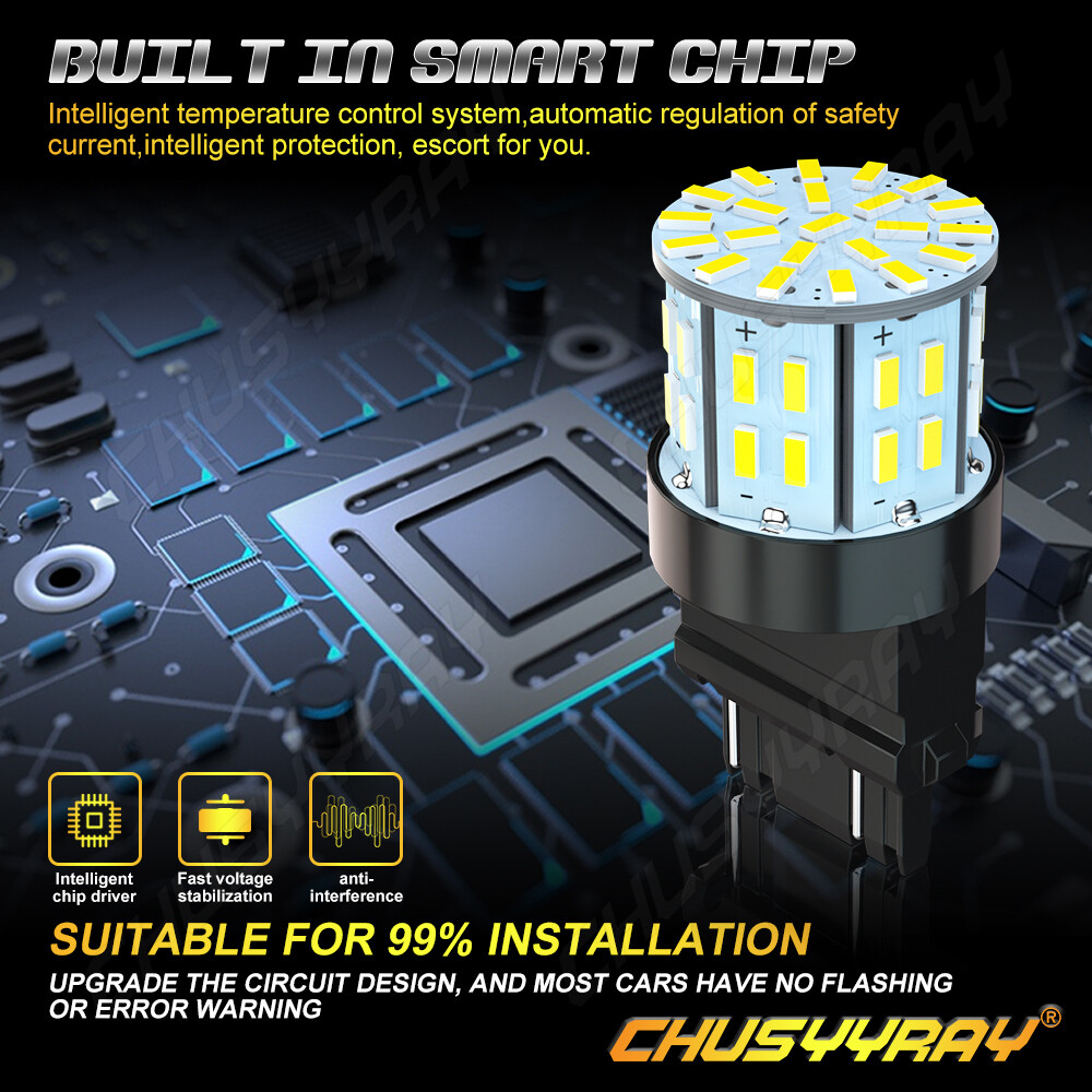 3157 3156 LED Reverse Backup Light Bulbs 6000K White 1000LM Super Bright