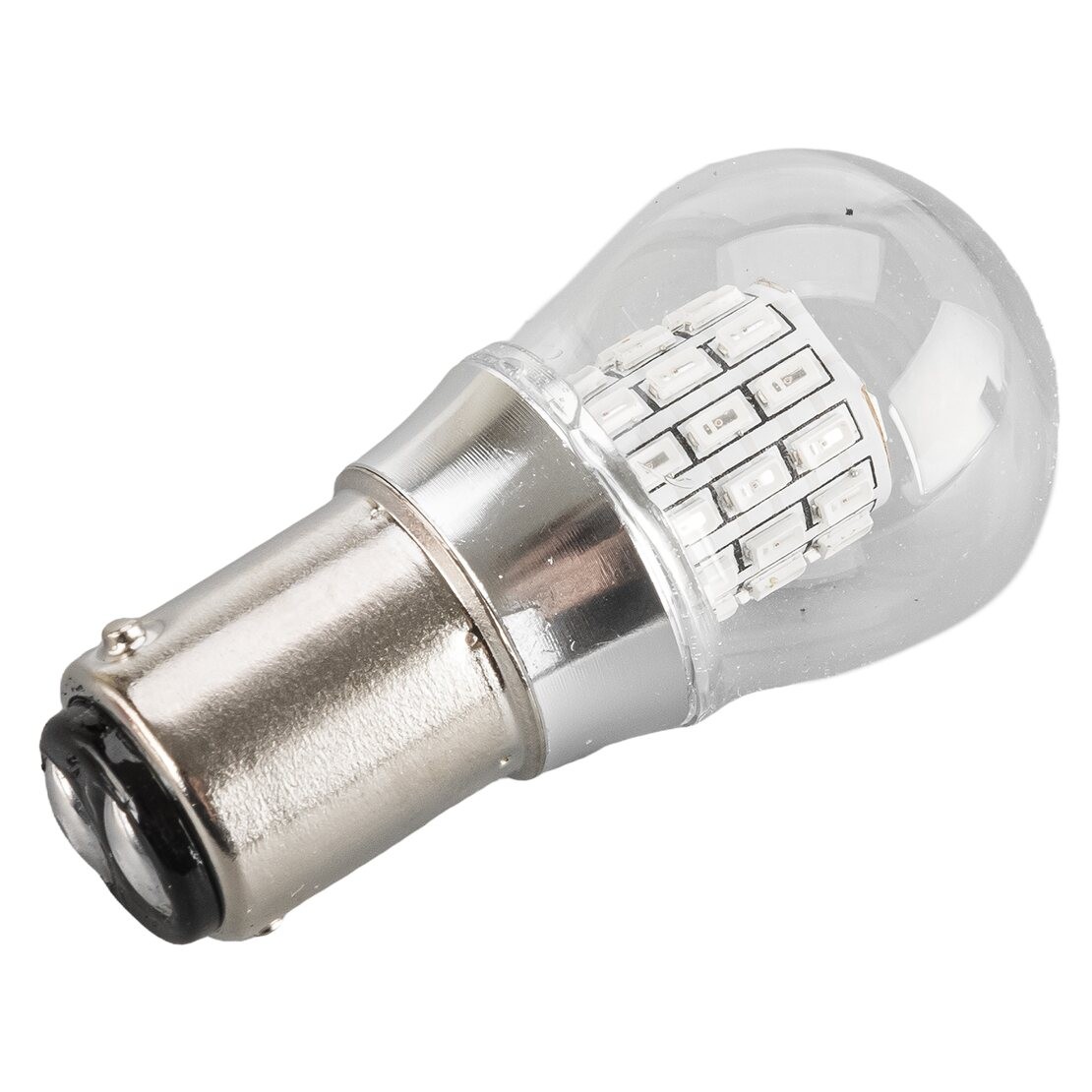 1x Red LED Double Contact Bayonet Turn Signal Light Bulb BA15D 1157 New