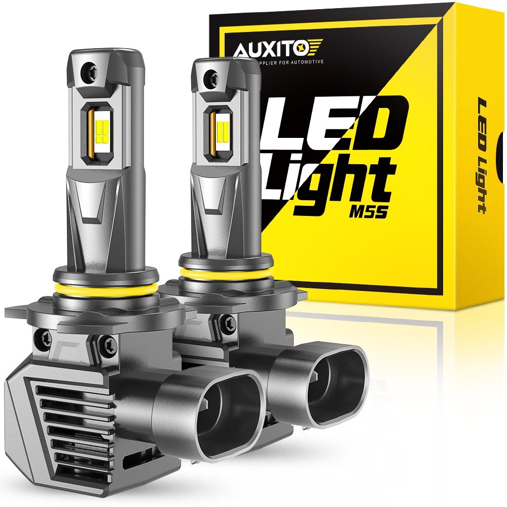 2-sides 9012 HIR2 LED Headlight Bulbs Kit High Low Beam 6500K Super Bright White