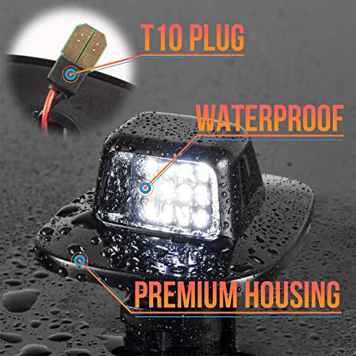 2x LED License Plate Light For Chevy C1500 C2500 K1500 K2500 Silverado Suburban