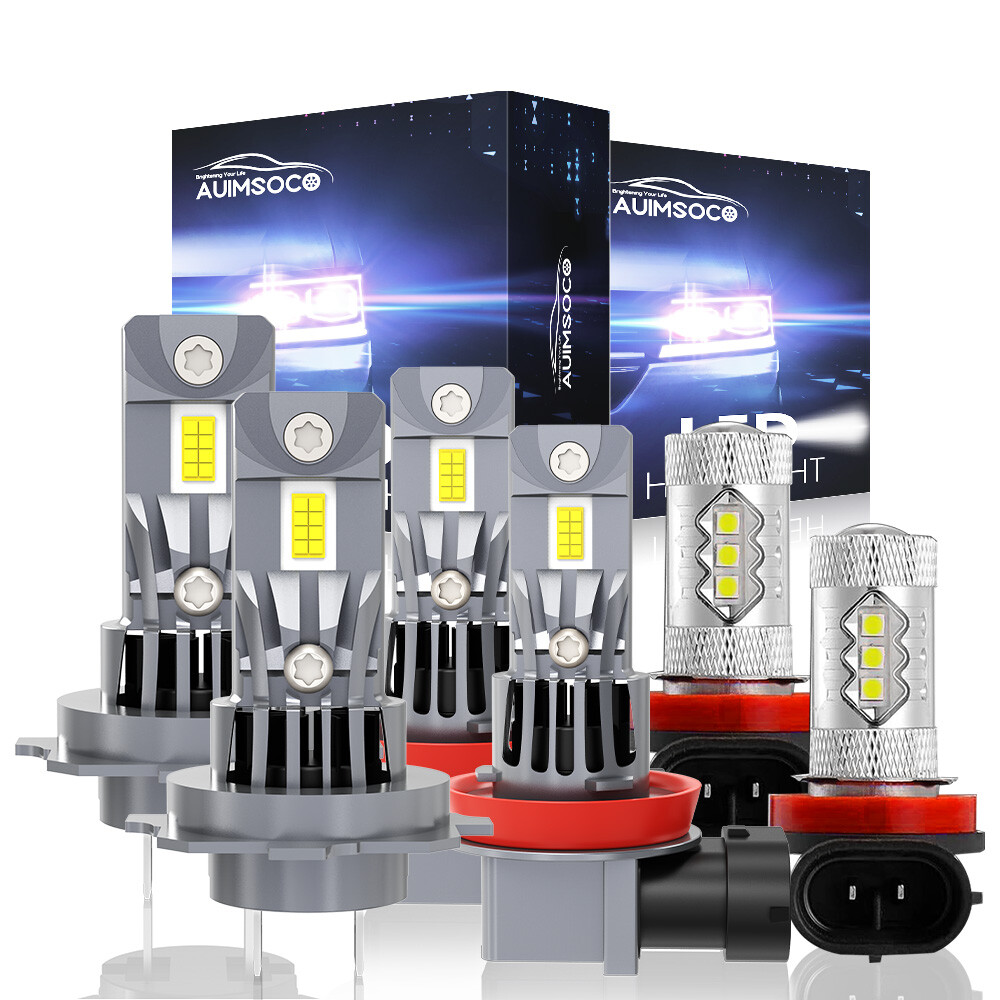 For Hyundai Santa Fe Sport 2013-2016 6X 6500K LED Headlight+Fog Light Bulbs Kit