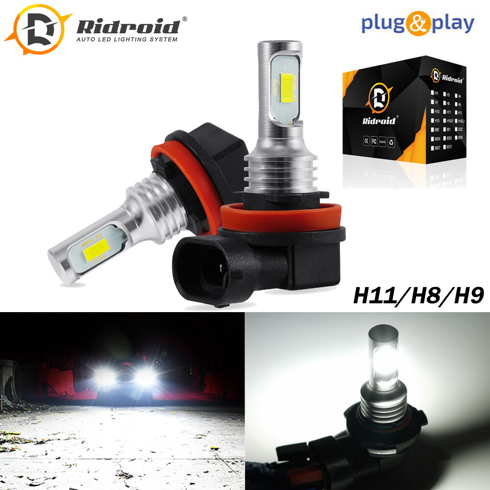 H11 H8 LED Bulbs 6000K pure white Super Bright Fog Light DRL Light High Power