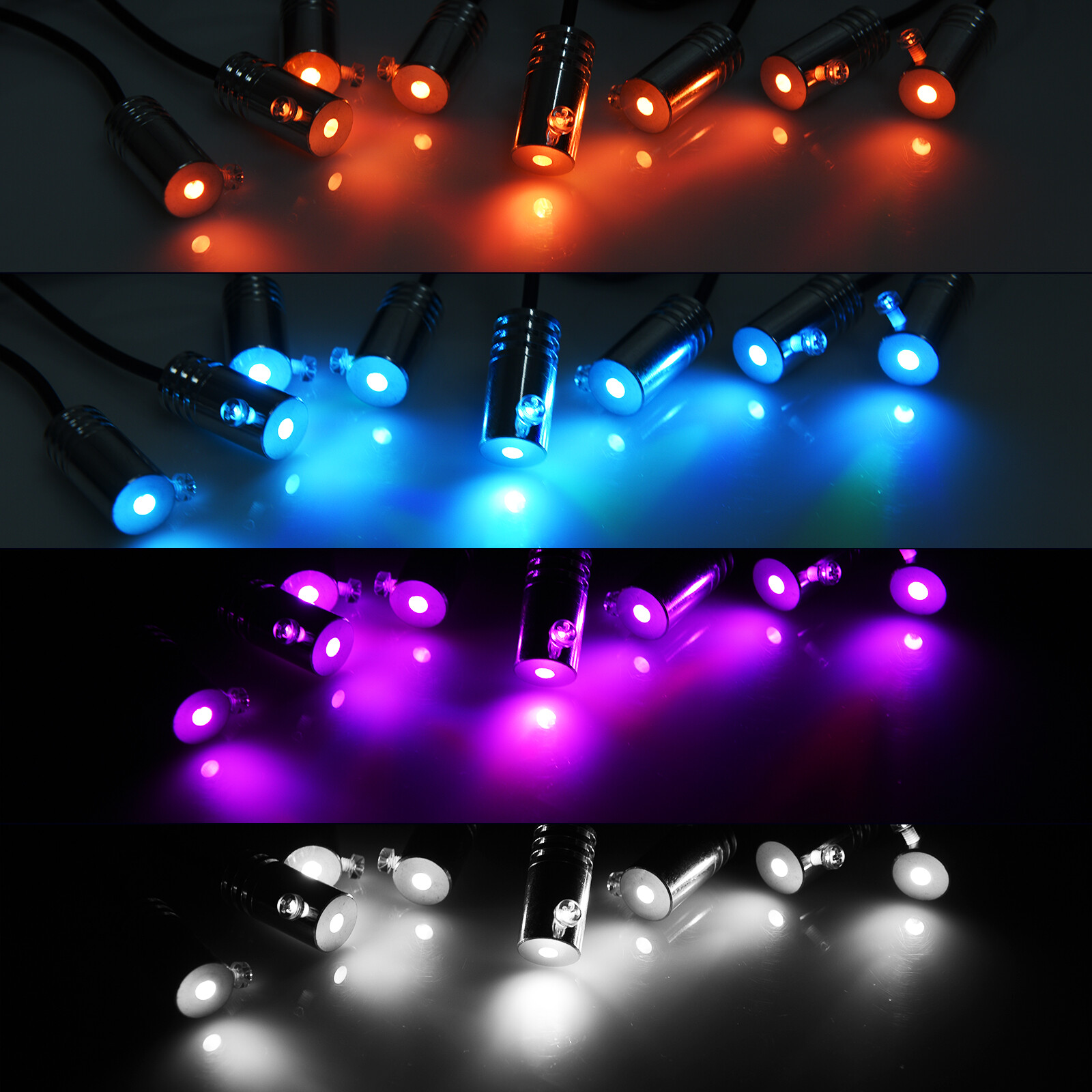 10M RGB 8 LED Car Interior Ambient Guide Light Strip Decor Atmosphere Door Light