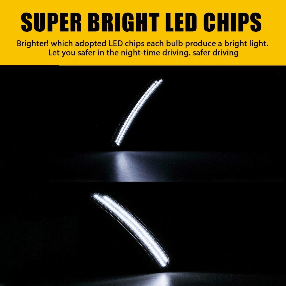 For Dodge Charger 2015-2023 Front Rear Side Marker Light Lamps Smoked LED EOOR