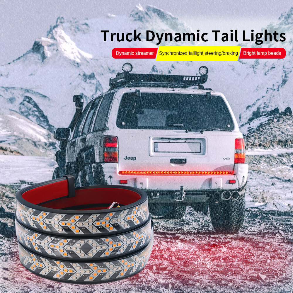 40″ 48″ 94″ 3 Row LED Strip Tailgate Light Bar Truck Reverse Brake Signal Tail