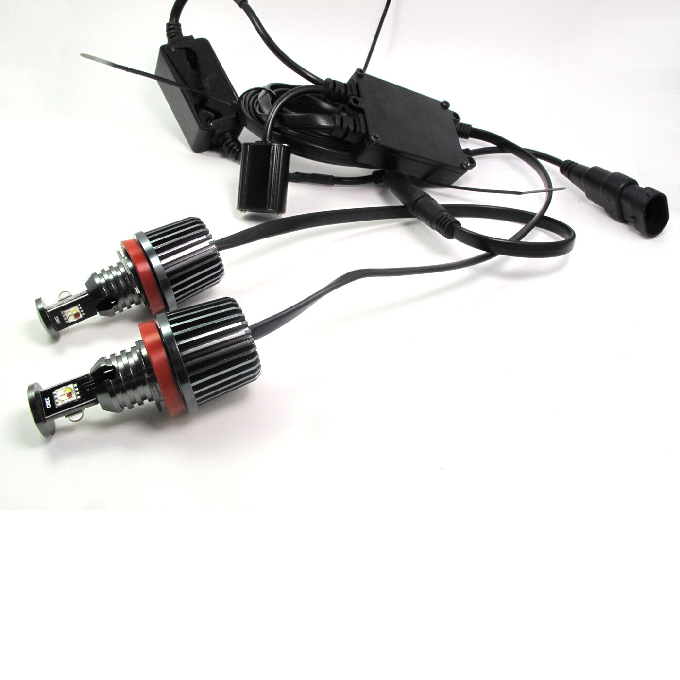 2x H8 Phone Control LED RGB Angel Eyes Halo Ring Bulb For BMW E90 E92 335i X5 X6