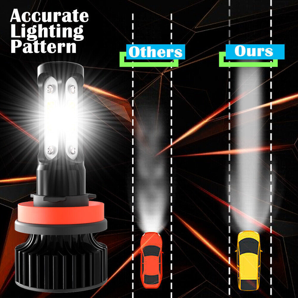 20x 4-Side H11 LED Headlight 6000K 1000W 18000LM High Low Beam Bulb Super Bright