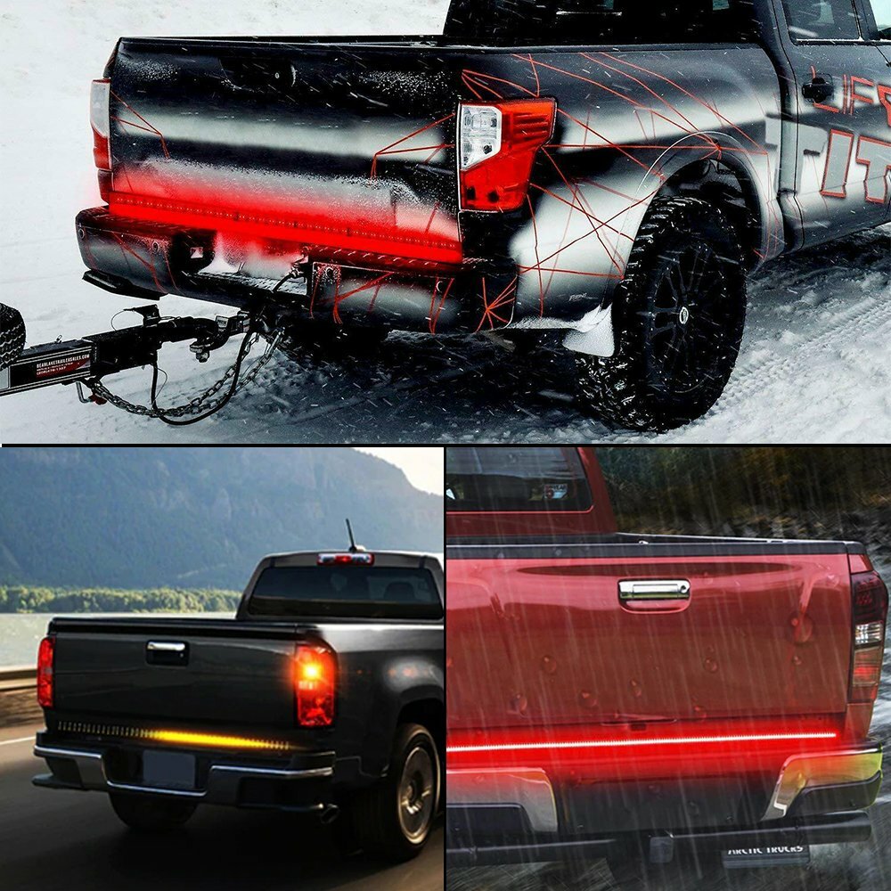60″ 3 Row 432 LED Strip Tailgate Light Bar Truck Reverse Brake Rear Tail Light
