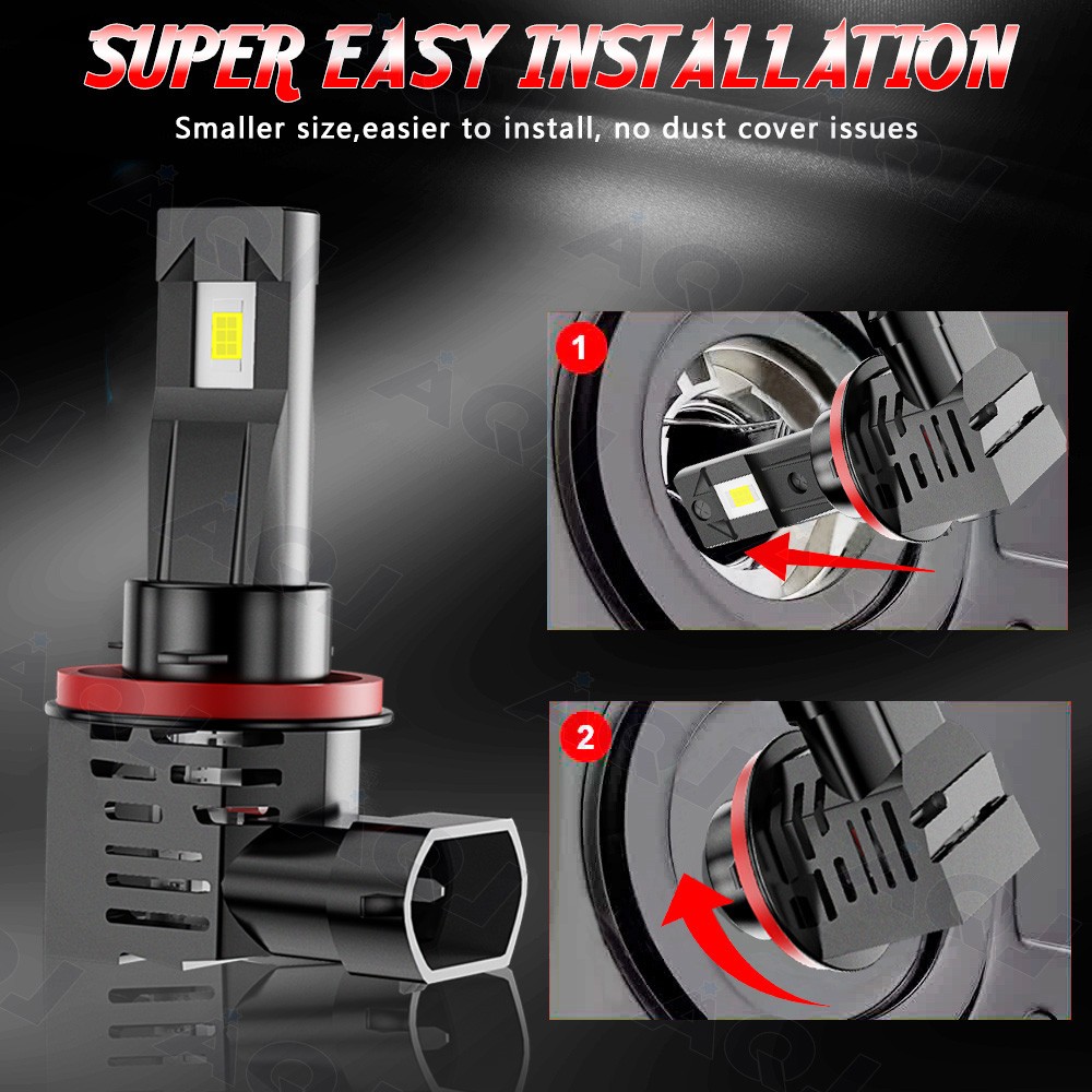 For Ram 1500 2500 2011-2018 – 6PC 6000K LED Headlights + Fog Lights Bulbs Kit