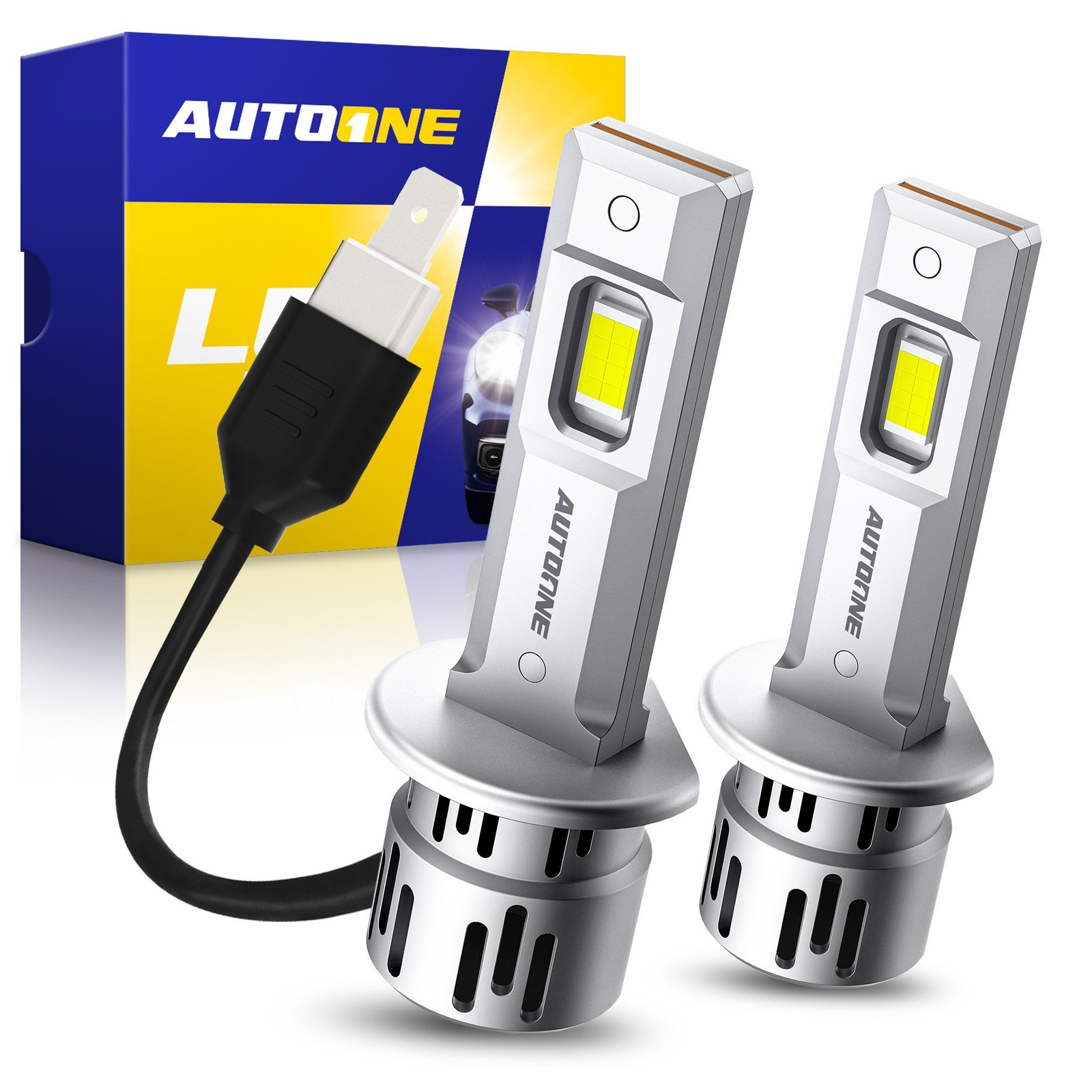 LED High Beam H1 Headlight Bulbs Conversion Clear White 6500K Kit Super Bright