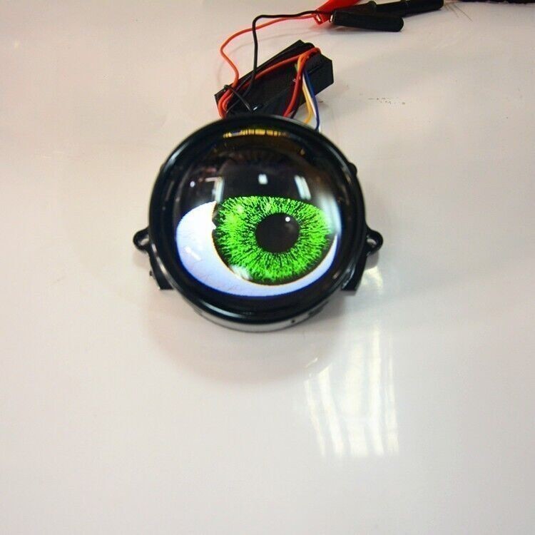 2Pcs 12V LED Red/Ice Blue/Green Devil Eyes Car Light WiFi Control Headlight Lens