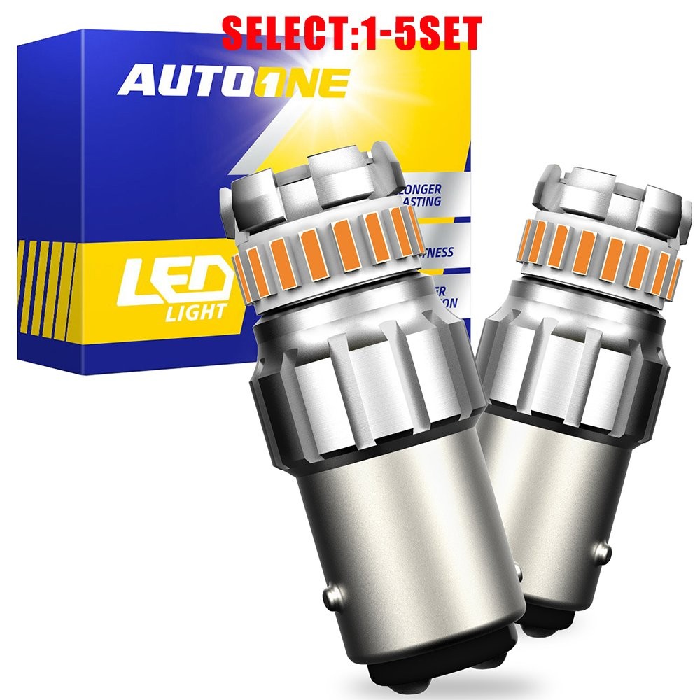 2F Series 1157 2357 Amber Yellow LED Turn Signal Bulbs Anti Hyper Flash 2-10X
