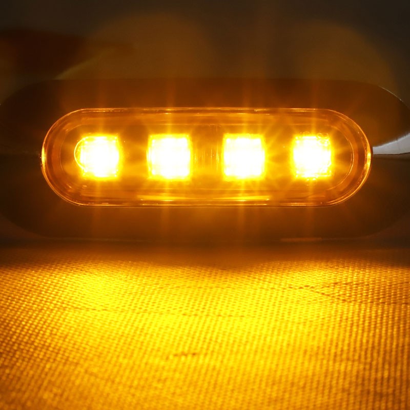 10PCS DC12V-24V 4 LED Side Marker Indicator Lights Lamp Front Rear Tail Lamp