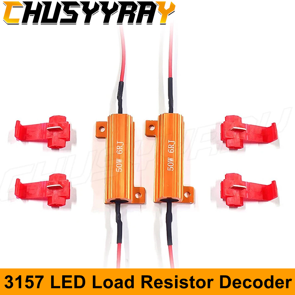 LED Load Equalizer 50W 6Ohm Resistor 3157 Brake Stop Hyper Flash Canceler Fix