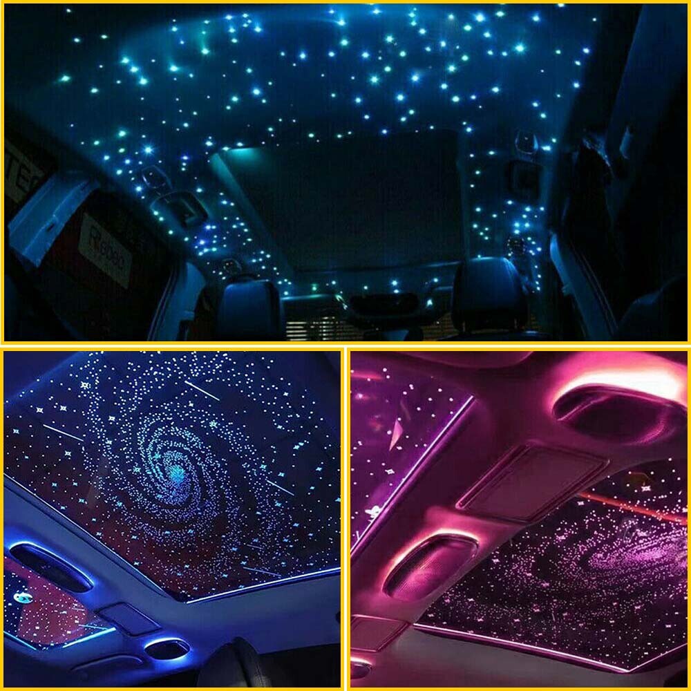 500pc Fiber Optic LED Car/Home Headliner Roof Ceiling 16W RGBW Star Light Kit PI
