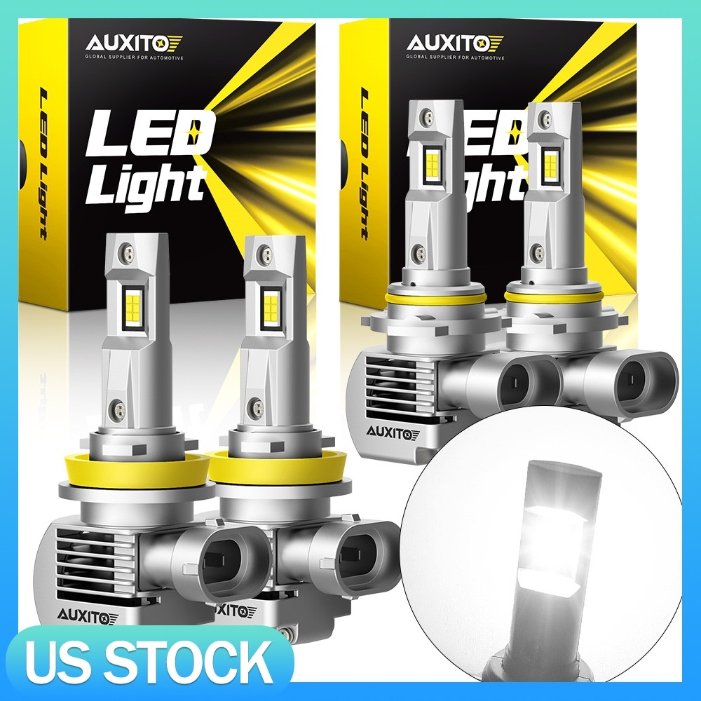 9005+H11 LED Headlights Bulbs Combo Hi/Lo Beam 600% White Plug & Play