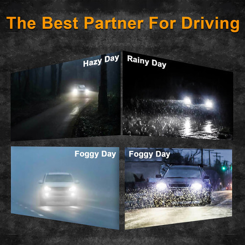 For 2014 2015 GMC Sierra 1500 LED Headlight Hi/Lo + Fog Light Bulbs Combo 6000K