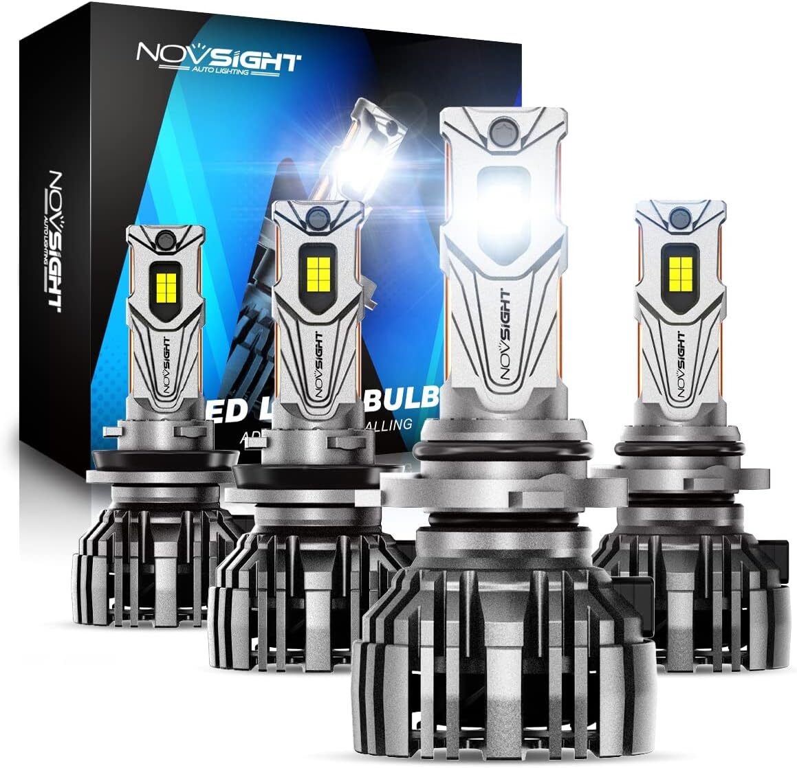 9005+9006 LED Headlights Kit Combo Bulbs 6500K High Low Beam Super White Bright
