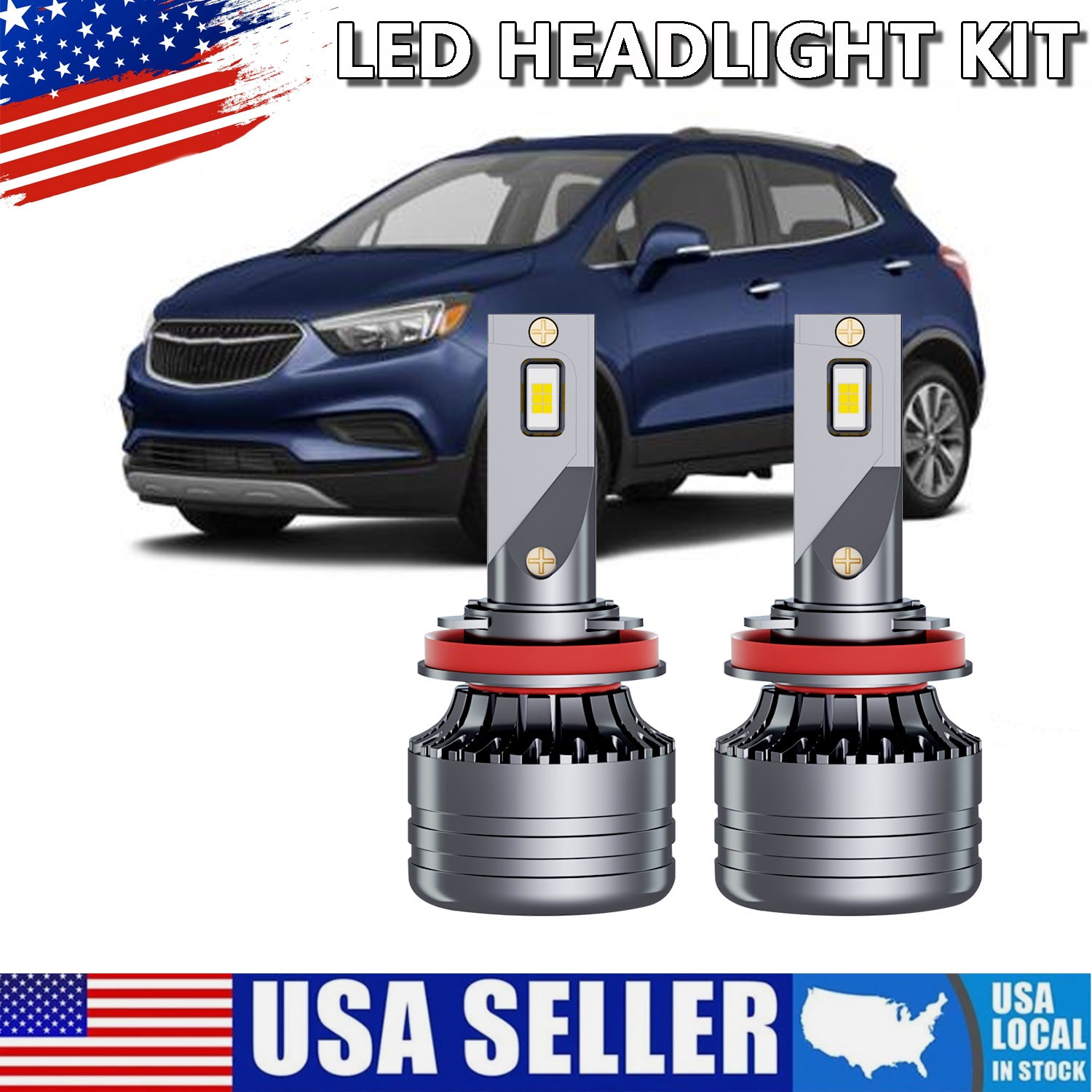 H11 LED Headlight Super Bright Bulbs Kit 12000K White 330000LM High/Low Beam