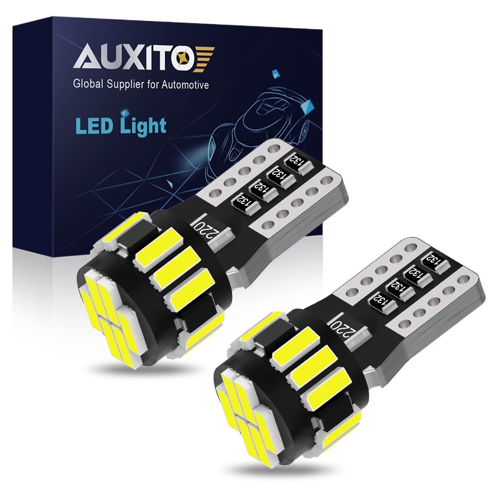 18SMD LED License Plate Light Bulb 168 192 194 2825 Bright White 6500K Canbus 2x