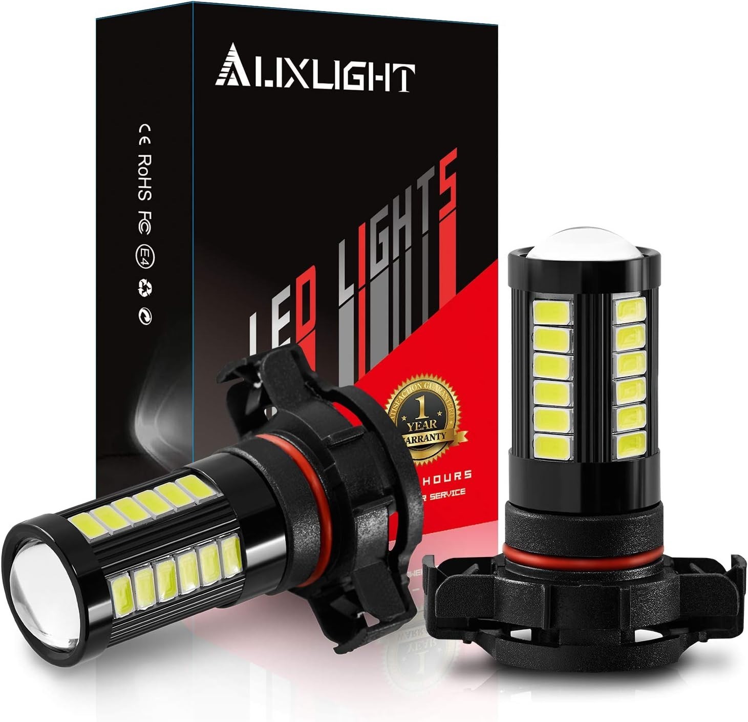 2504 12276 LED Fog Light Bulbs 6000K Xenon White, Super Bright 2800 Lumens 33…