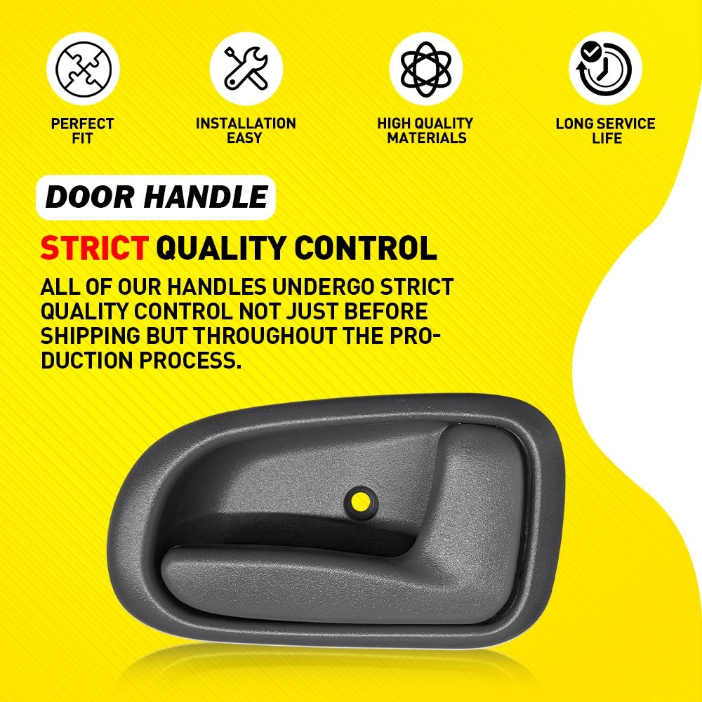 Gray Inner Door Handle For 1993-97 Toyota Corolla Prizm Set Front & Rear 1-5SET
