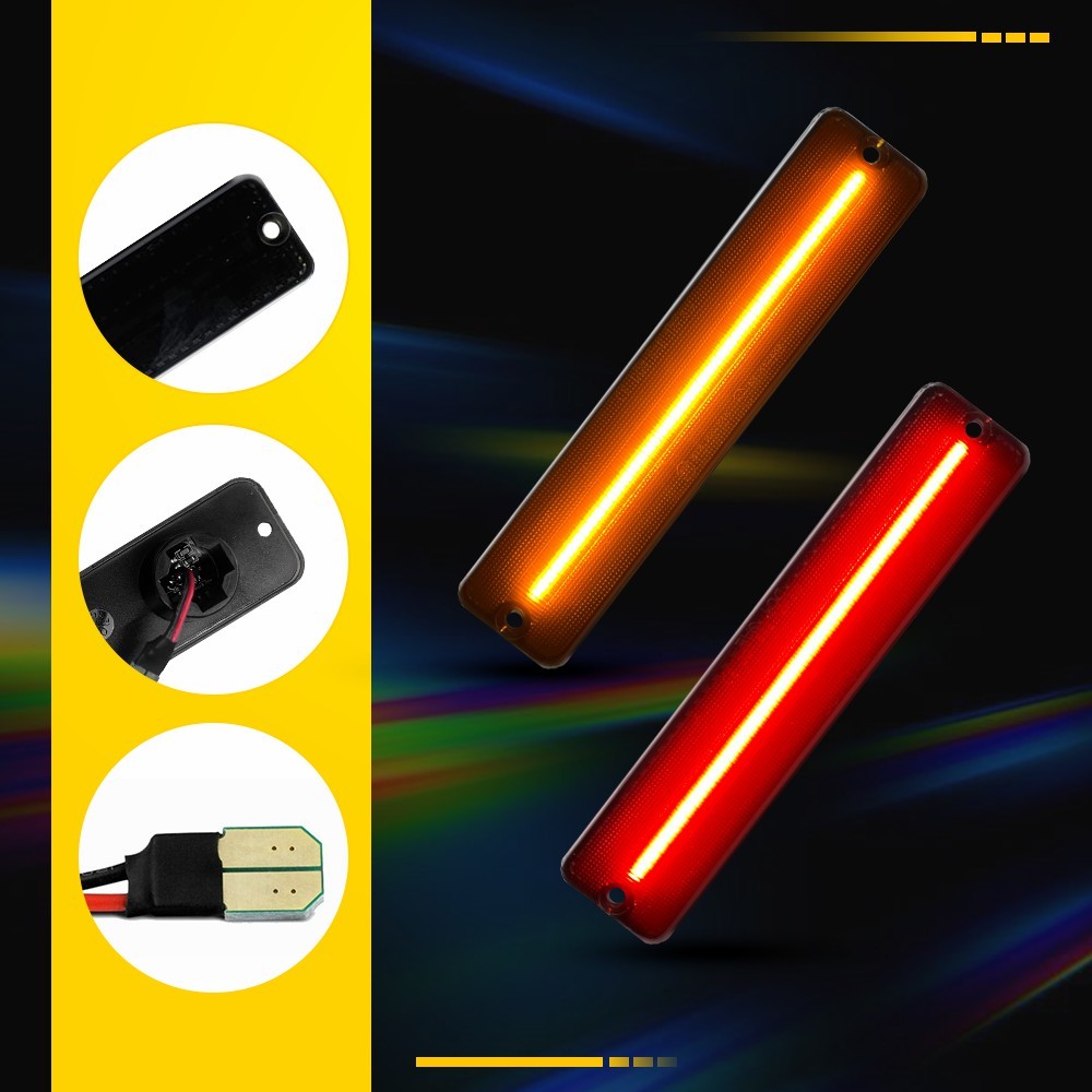4PCS LED Side Marker Light for 1972-1975 Jeep CJ6 Front Rear Left Right 5465790