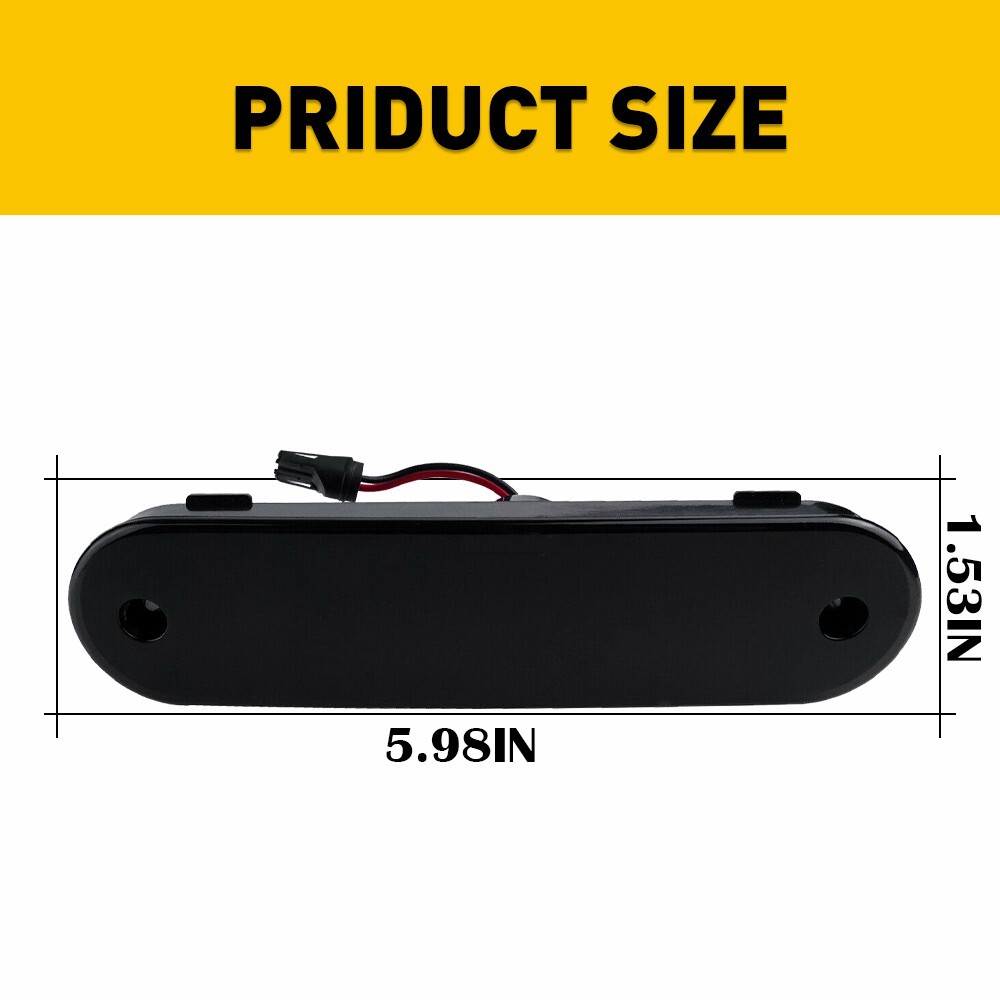 For 1990-2005 Miata Mazda MX-5 Smoked LED Side Marker Light Amber Red Waterproof