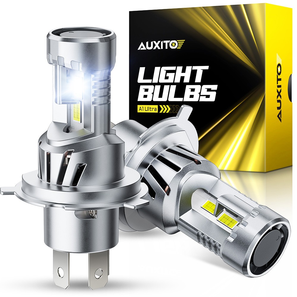 4PCS 9003 H4 Headlight LED Bulb Conversion Bright White 6500K AUXITO A1ULTRA