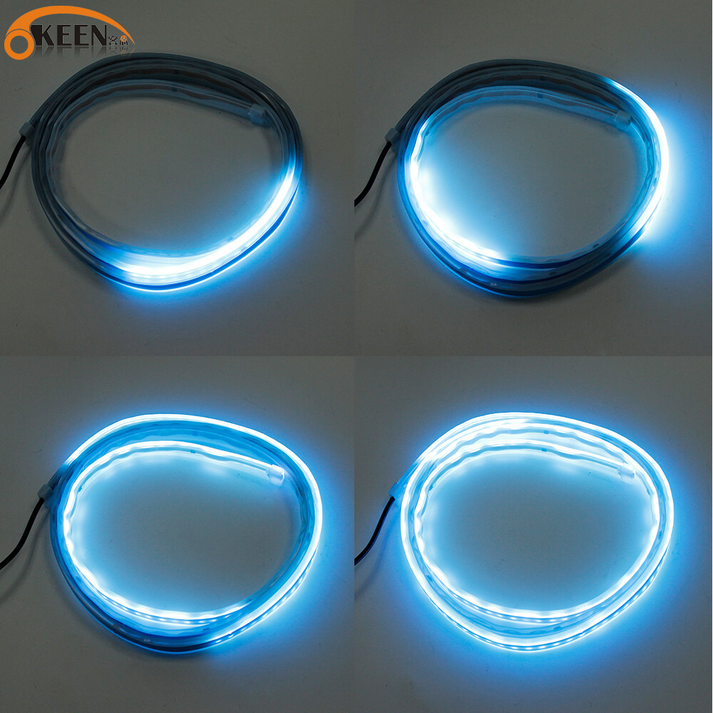 Flowing Car LED DRL Hood Light Strip Engine Cover Daytime Running Light 180CM